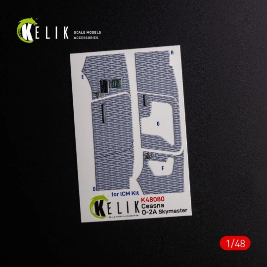 O-2A Skymaster interior 3D decals grey decoration type for ICM kit,...