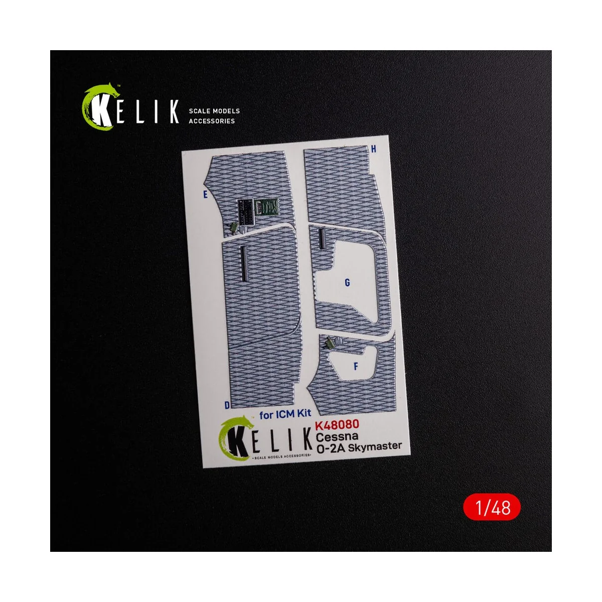 O-2A Skymaster interior 3D decals grey decoration type for ICM kit,...