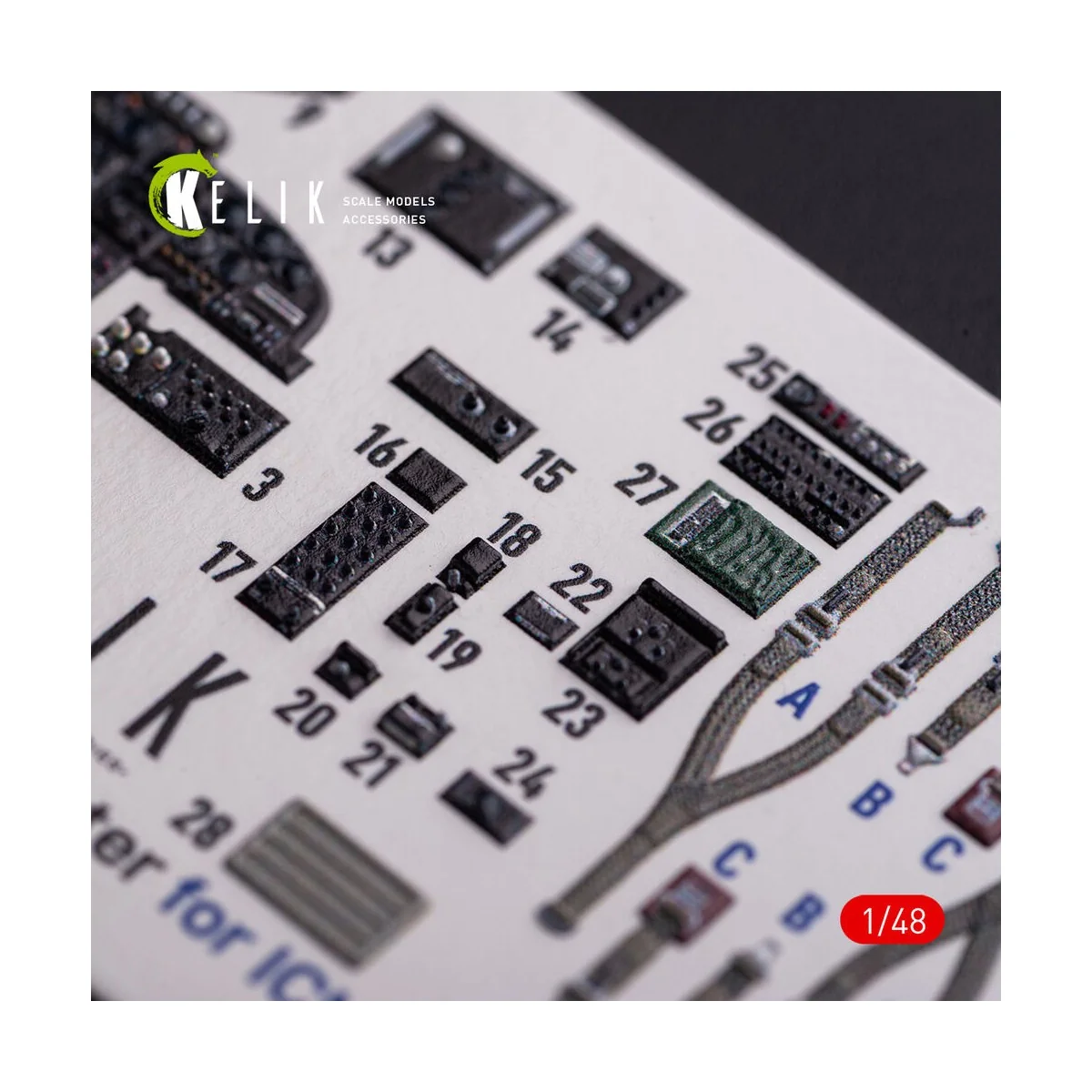 O-2A Skymaster interior 3D decals small version for ICM kit, 1/48 -...