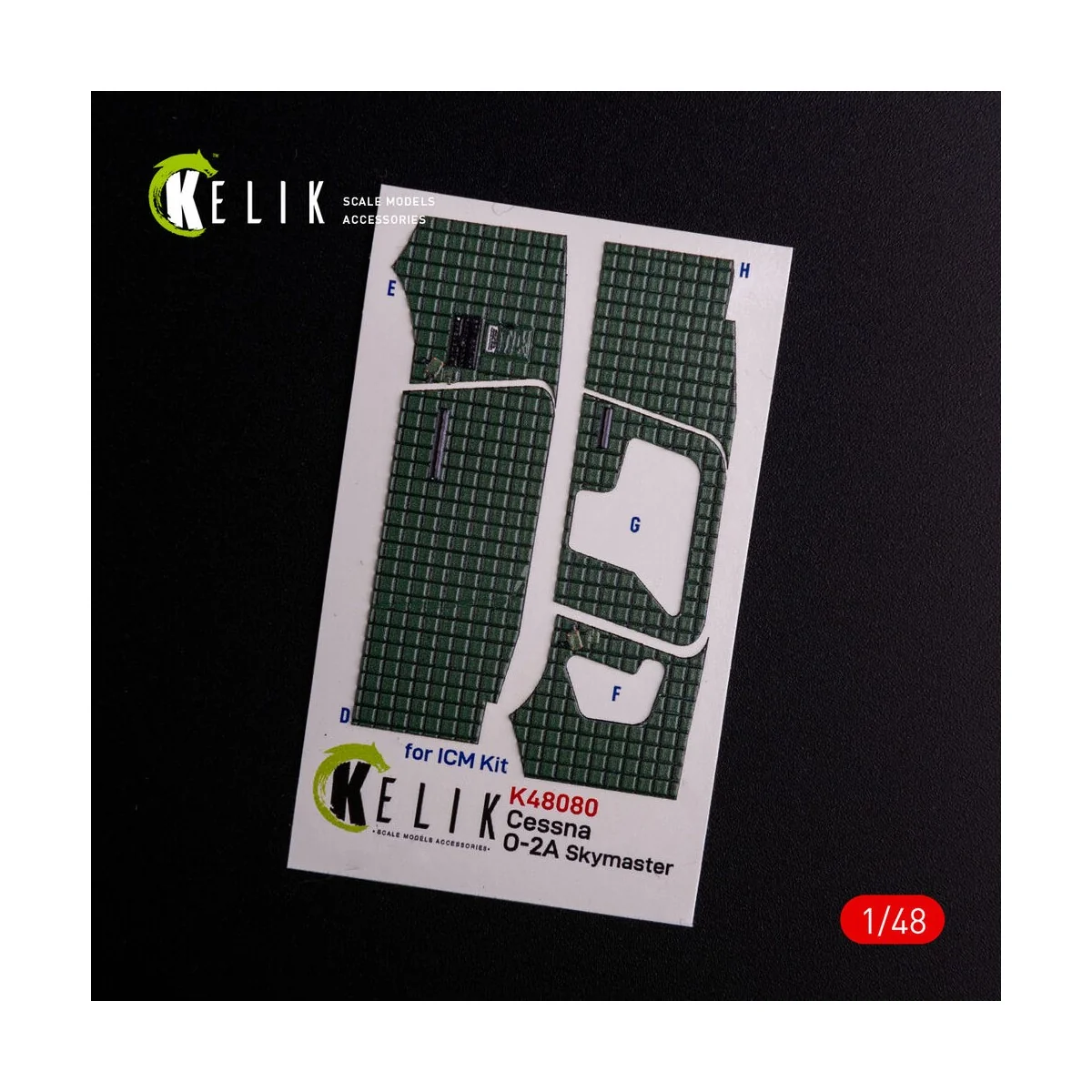 O-2A Skymaster interior 3D decals green decoration type for ICM kit...