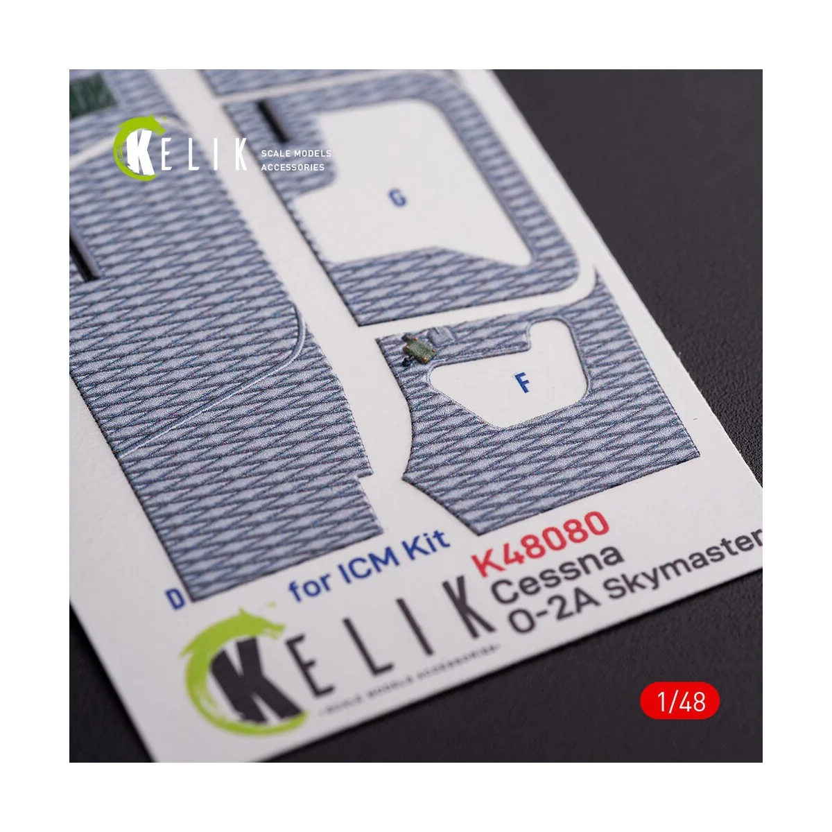 O-2A Skymaster interior 3D decals grey decoration type for ICM kit,...