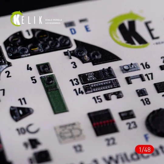 FM-1 Wildcat/Martlet Mk.V interior 3D decals for Tamiya kit, 1/48 -...