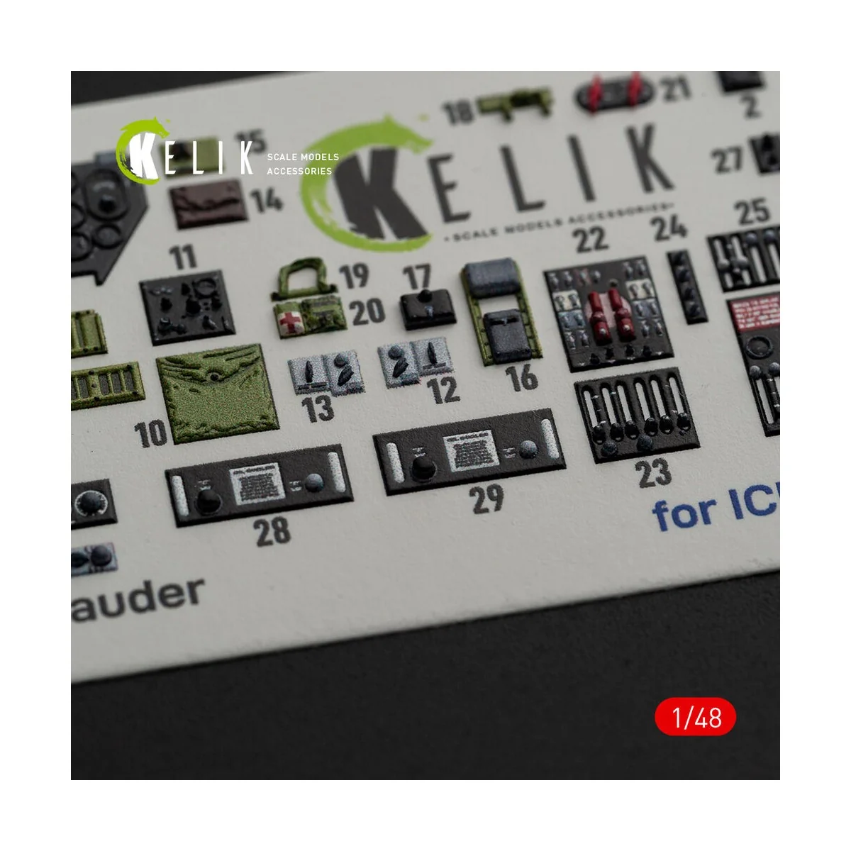 B-26B Marauder interior 3D decals for ICM kit, 1/48 - Kelik K48084