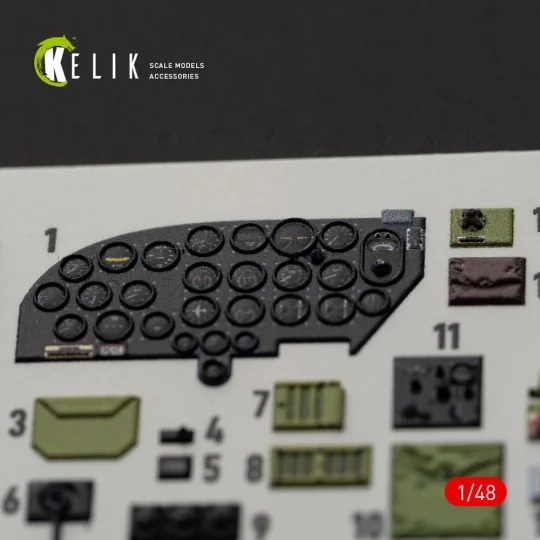 B-26B Marauder interior 3D decals for ICM kit, 1/48 - Kelik K48084