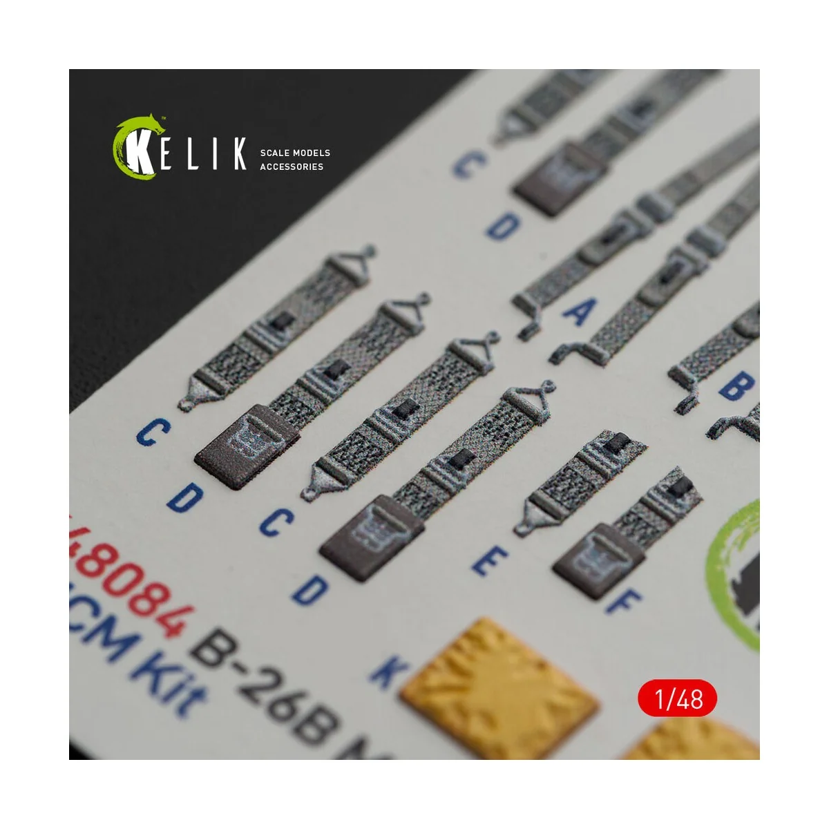 B-26B Marauder interior 3D decals for ICM kit, 1/48 - Kelik K48084