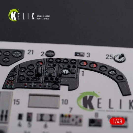 KI-21 interior 3D decals for ICM kit, 1/48 - Kelik K48085