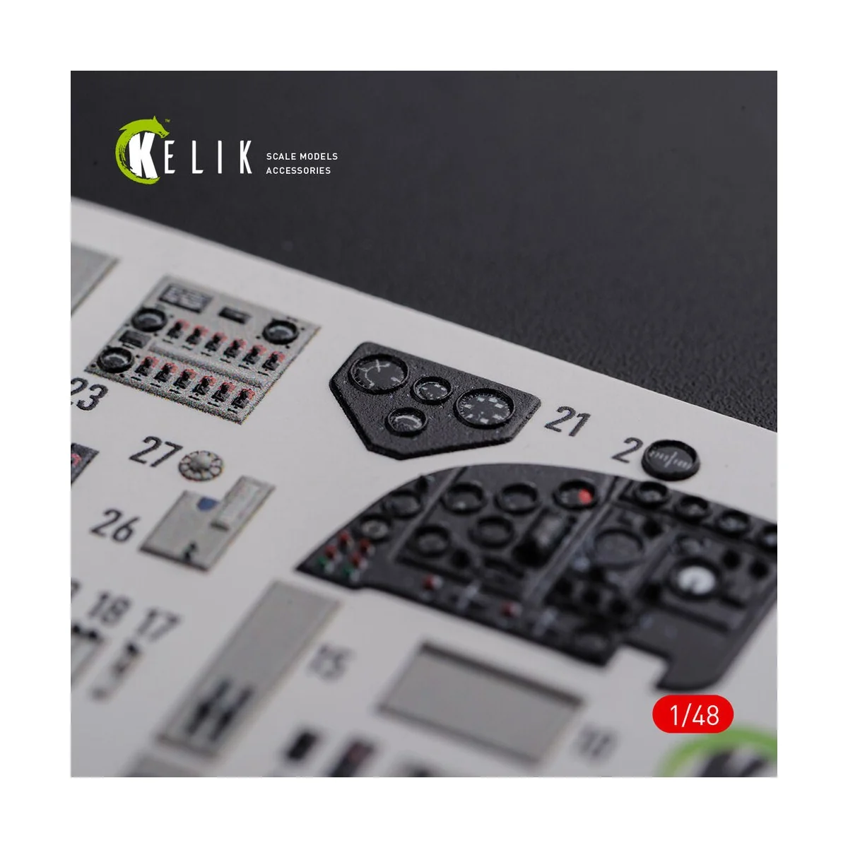 KI-21 interior 3D decals for ICM kit, 1/48 - Kelik K48085