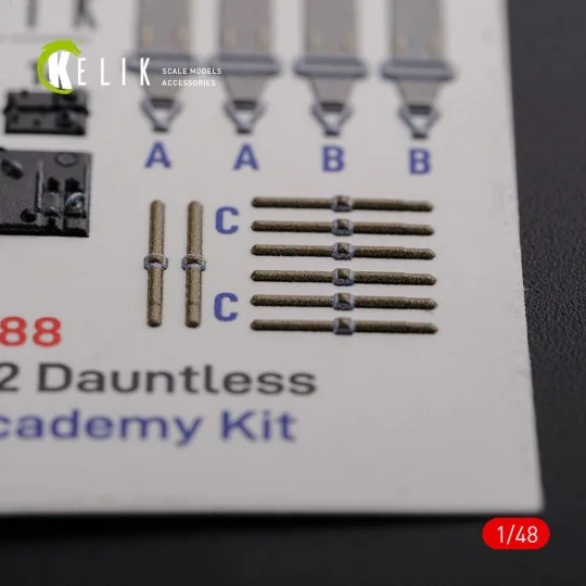 SBD-2 Dauntless interior 3D decals for Academy kit, 1/48 - Kelik K4...