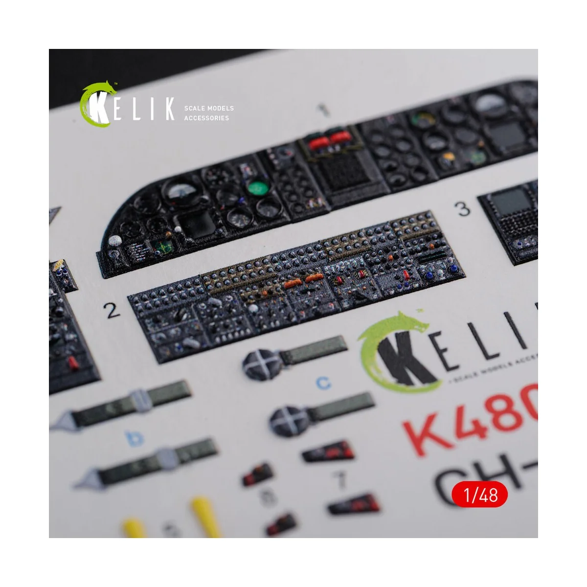CH-46E interior 3D decals for Academy kit, 1/48 - Kelik K48090