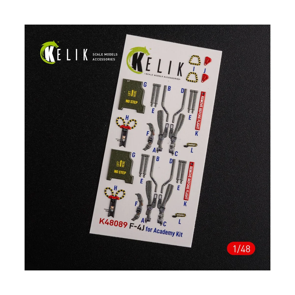 F-4J Phantom II interior 3D decals for Academy kit, 1/48 - Kelik K4...