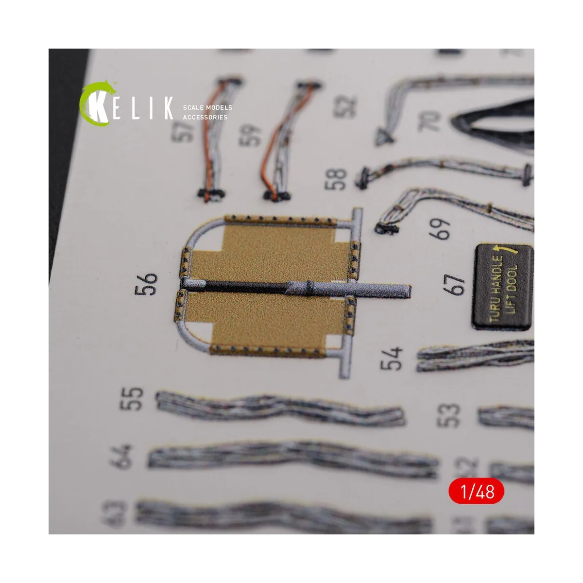 CH-46E Cargo compartment interior 3D decals for Academy kit, 1/48 -...