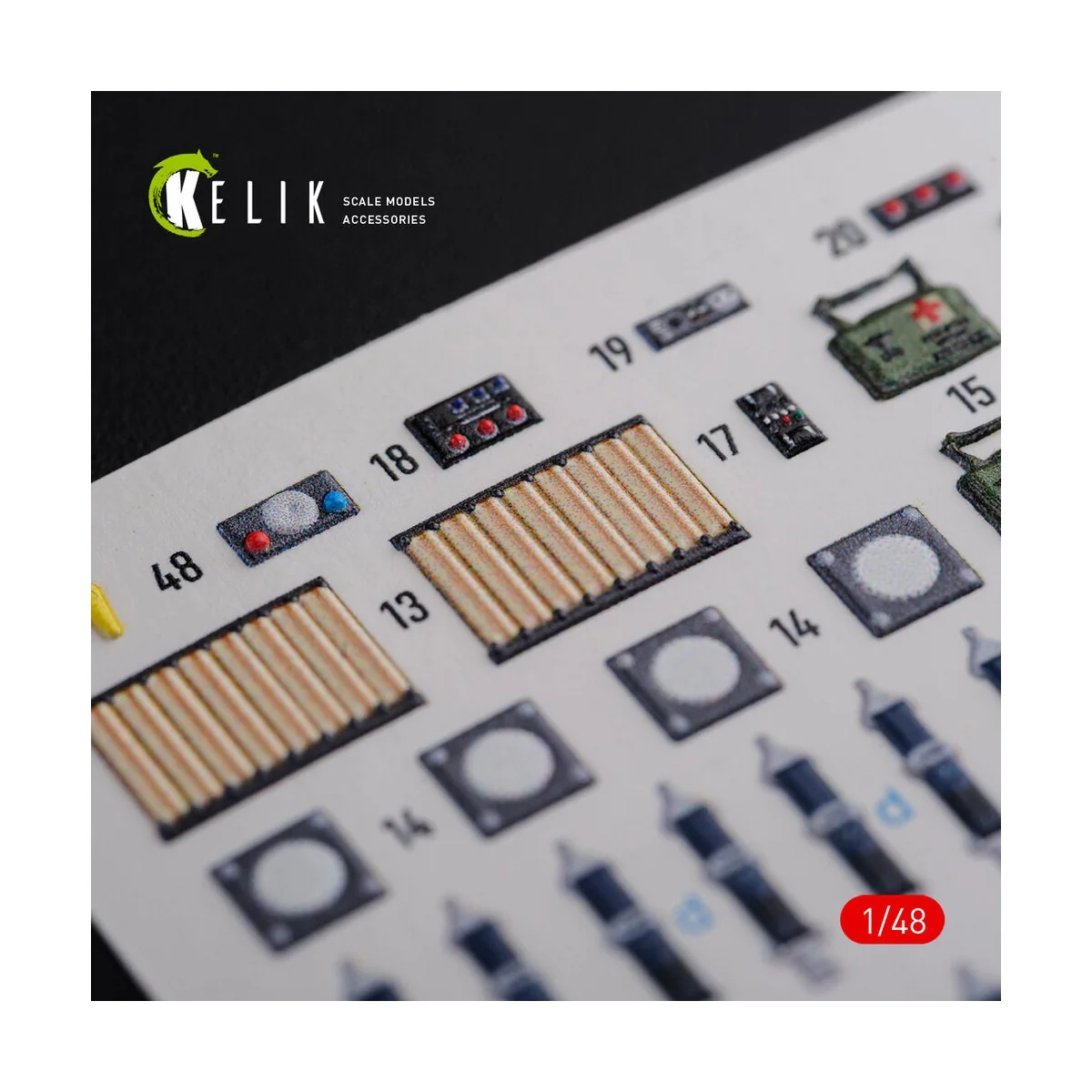 CH-47F interior 3D decals for Italeri kit, 1/48 - Kelik K48093