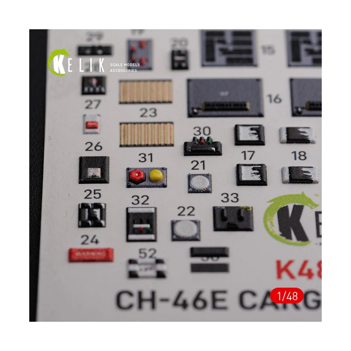 CH-46E Cargo compartment interior 3D decals for Academy kit, 1/48 -...