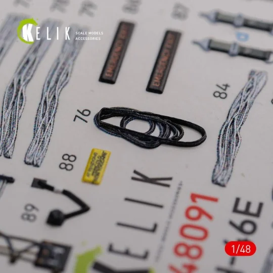 CH-46E Cargo compartment interior 3D decals for Academy kit, 1/48 -...