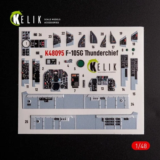 F-105G Thunderchief - interior 3D decals for HobbyBoss kit, 1/48 - ...