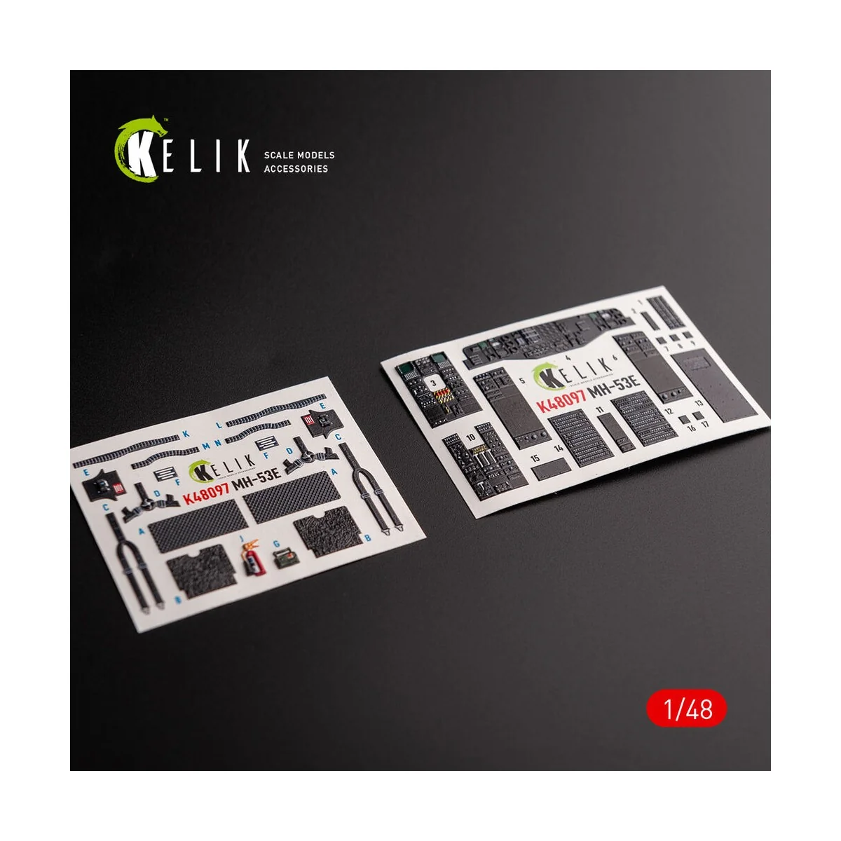 MH-53 Sea Dragon - interior 3D decals for Academy kit, 1/48 - Kelik...