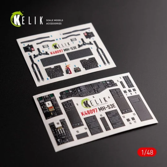 MH-53 Sea Dragon - interior 3D decals for Academy kit, 1/48 - Kelik...