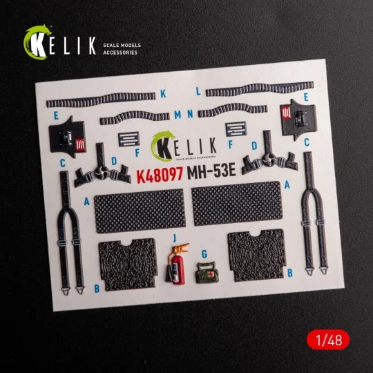 MH-53 Sea Dragon - interior 3D decals for Academy kit, 1/48 - Kelik...