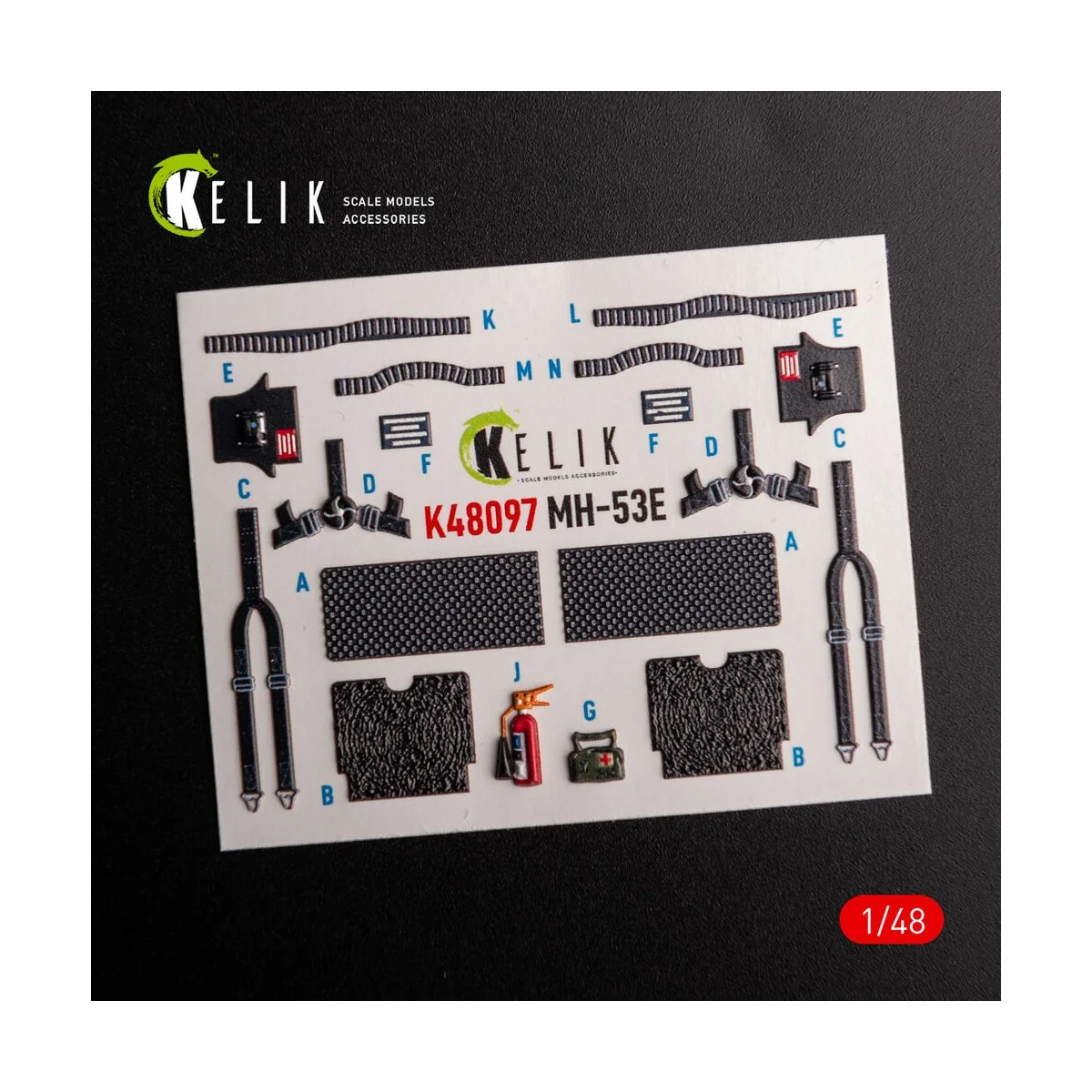 MH-53 Sea Dragon - interior 3D decals for Academy kit, 1/48 - Kelik...