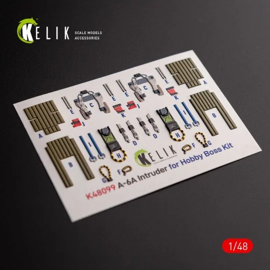 A-6A Intruder - interior 3D decals for HobbyBoss kit, 1/48 - Kelik ...