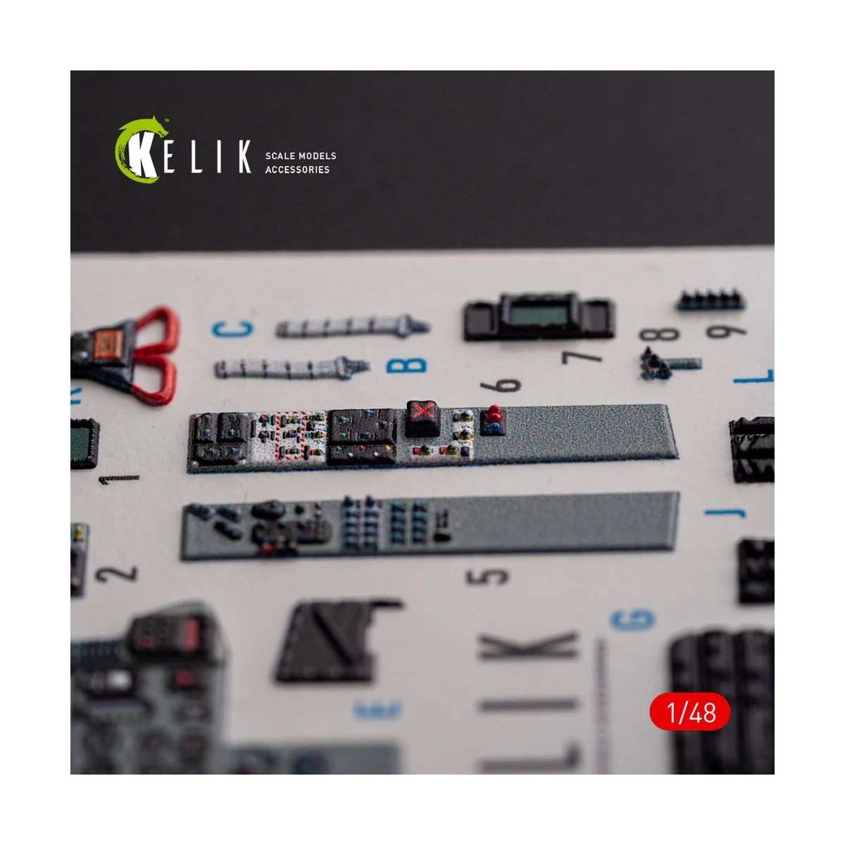 Mig-29AS - interior 3D decals for Academy kit, 1/48 - Kelik K48102