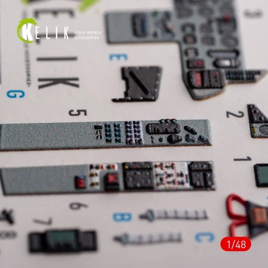 Mig-29AS - interior 3D decals for Academy kit, 1/48 - Kelik K48102