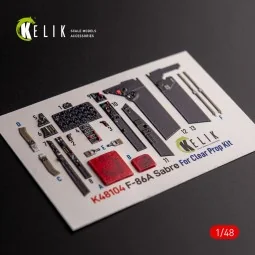 F-86A Sabre - interior 3D decals for ClearProp kit, 1/48 - Kelik K4...