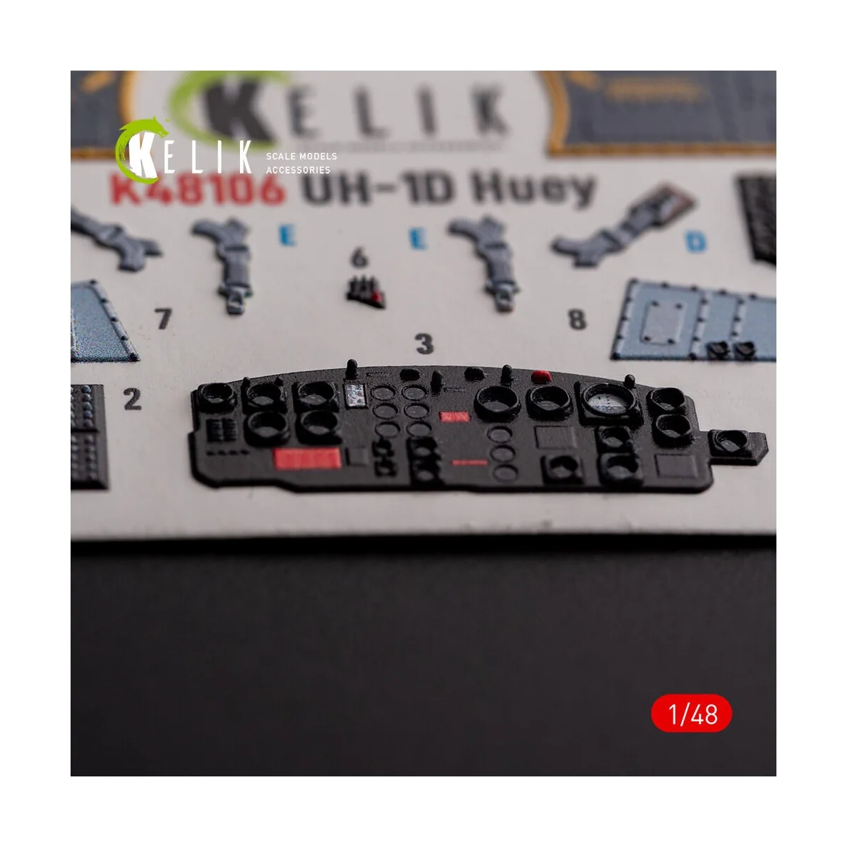 UH-1D Huey - interior 3D decals for Zimi Model/KittyHawk kit, 1/48 ...