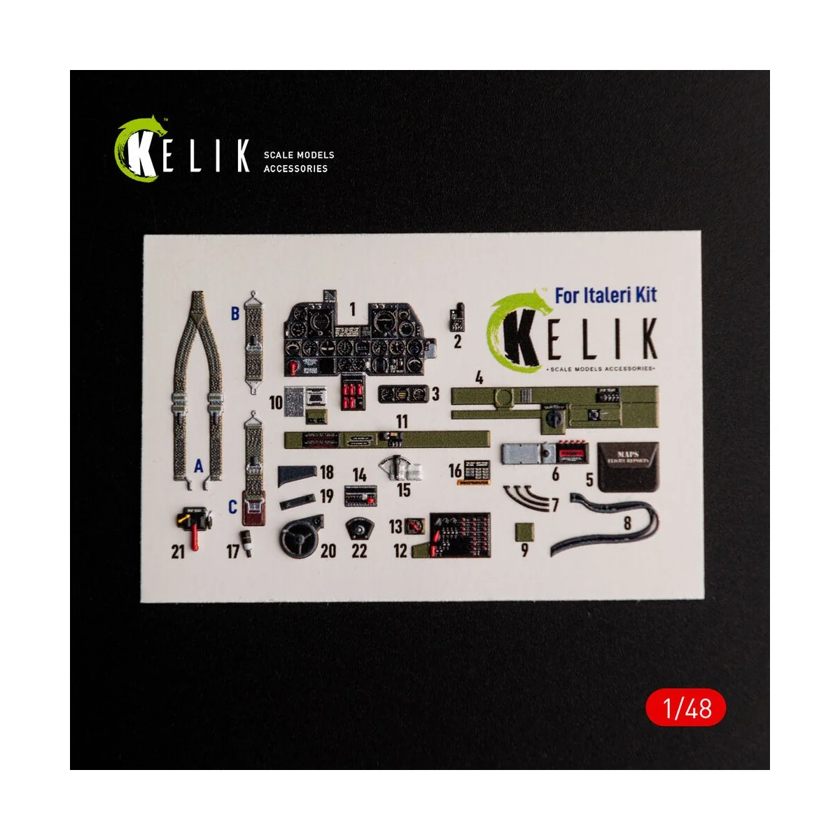 ?-47D Thunderbolt interior 3D decals for Italeri/Academy kit, 1/48 ...