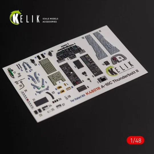 A-10C Thunderbolt II interior 3D decals for Italeri kit, 1/48 - Kel...