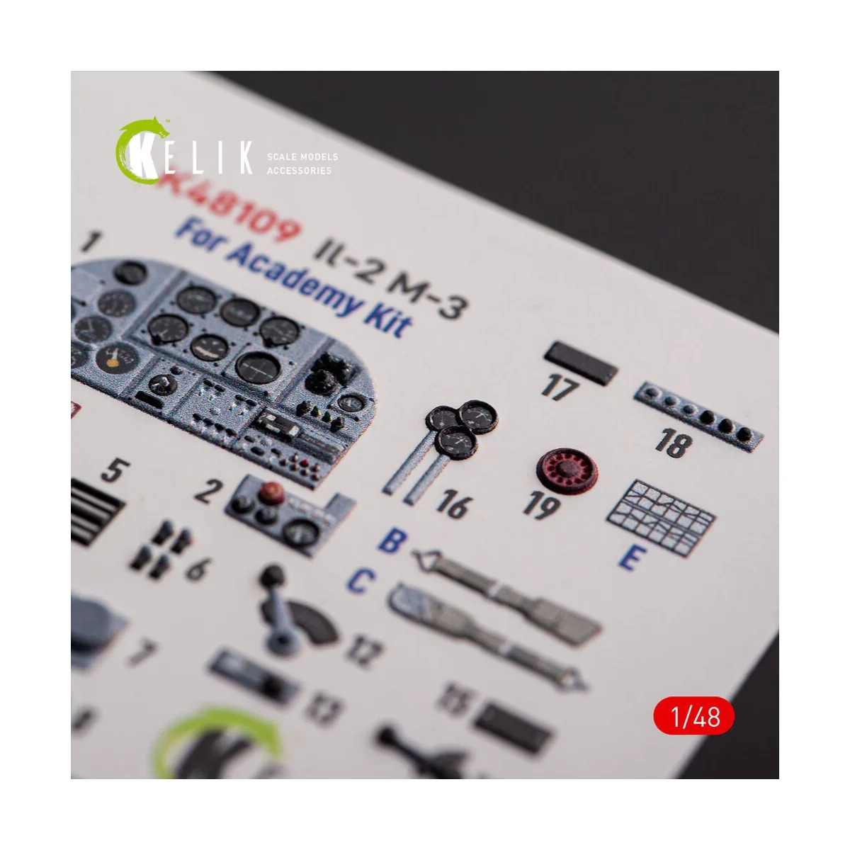 IL-2M3 - interior 3D decals for Academy/Accurate Miniatures kit, 1/...