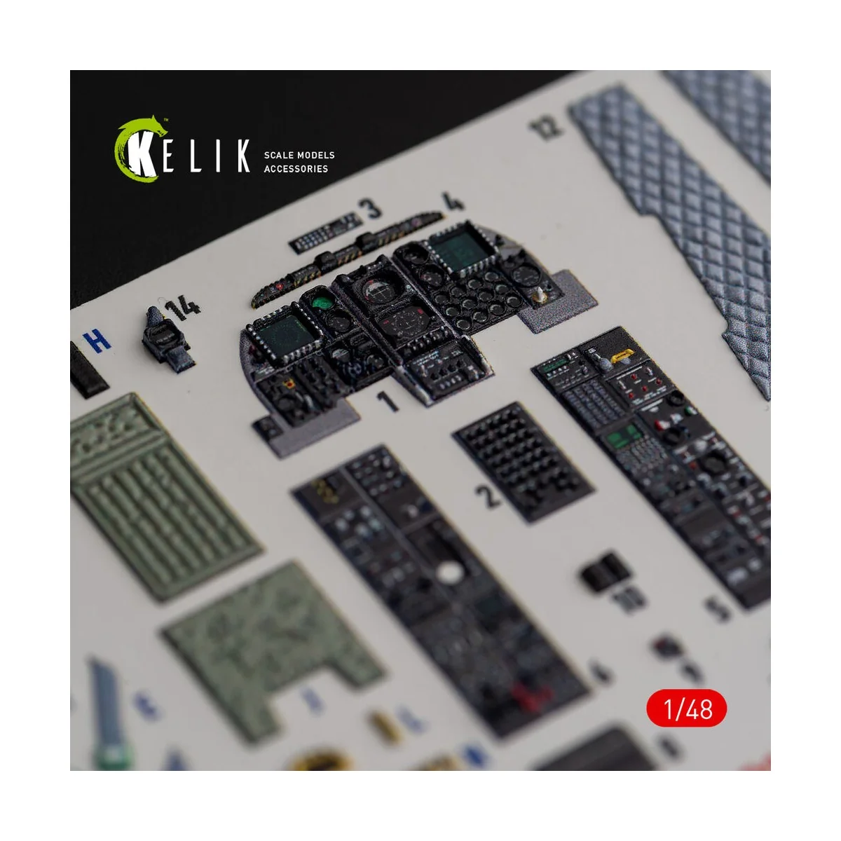 A-10C Thunderbolt II interior 3D decals for Italeri kit, 1/48 - Kel...