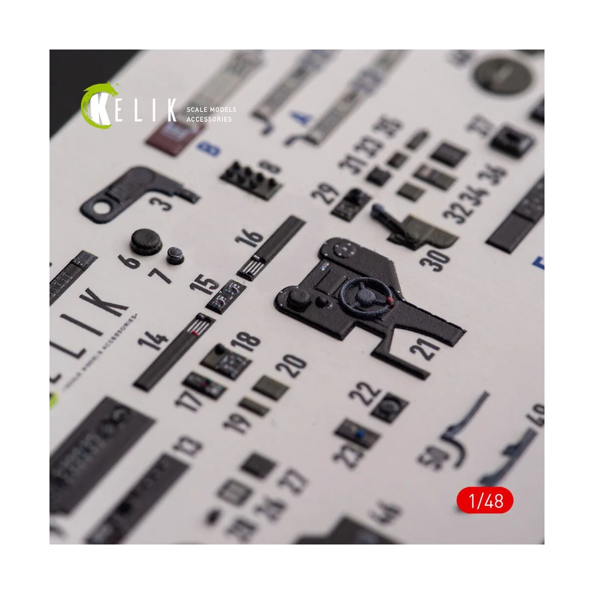?-38F Lightning - interior 3D decals for Academy kit, 1/48 - Kelik ...