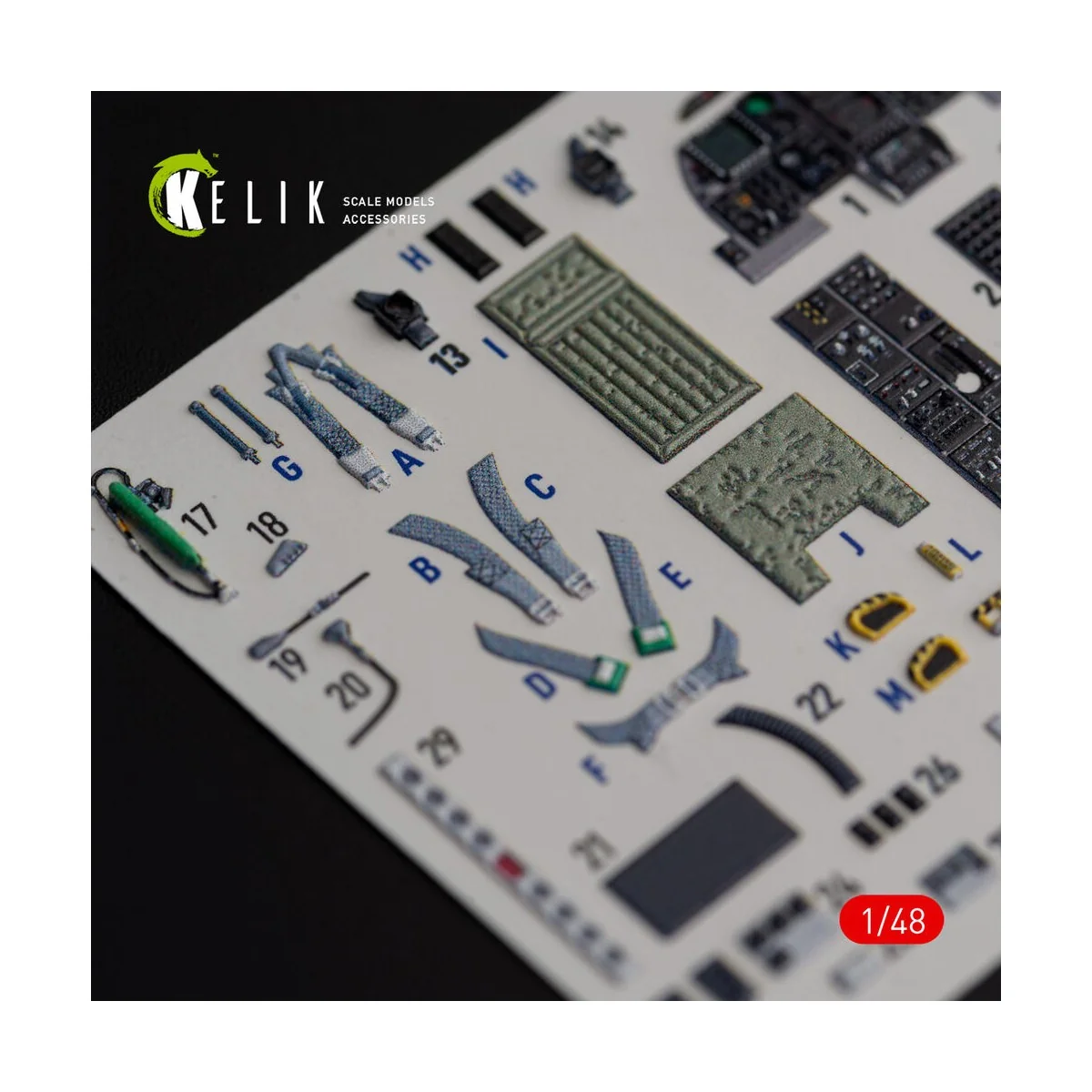 A-10C Thunderbolt II interior 3D decals for Italeri kit, 1/48 - Kel...