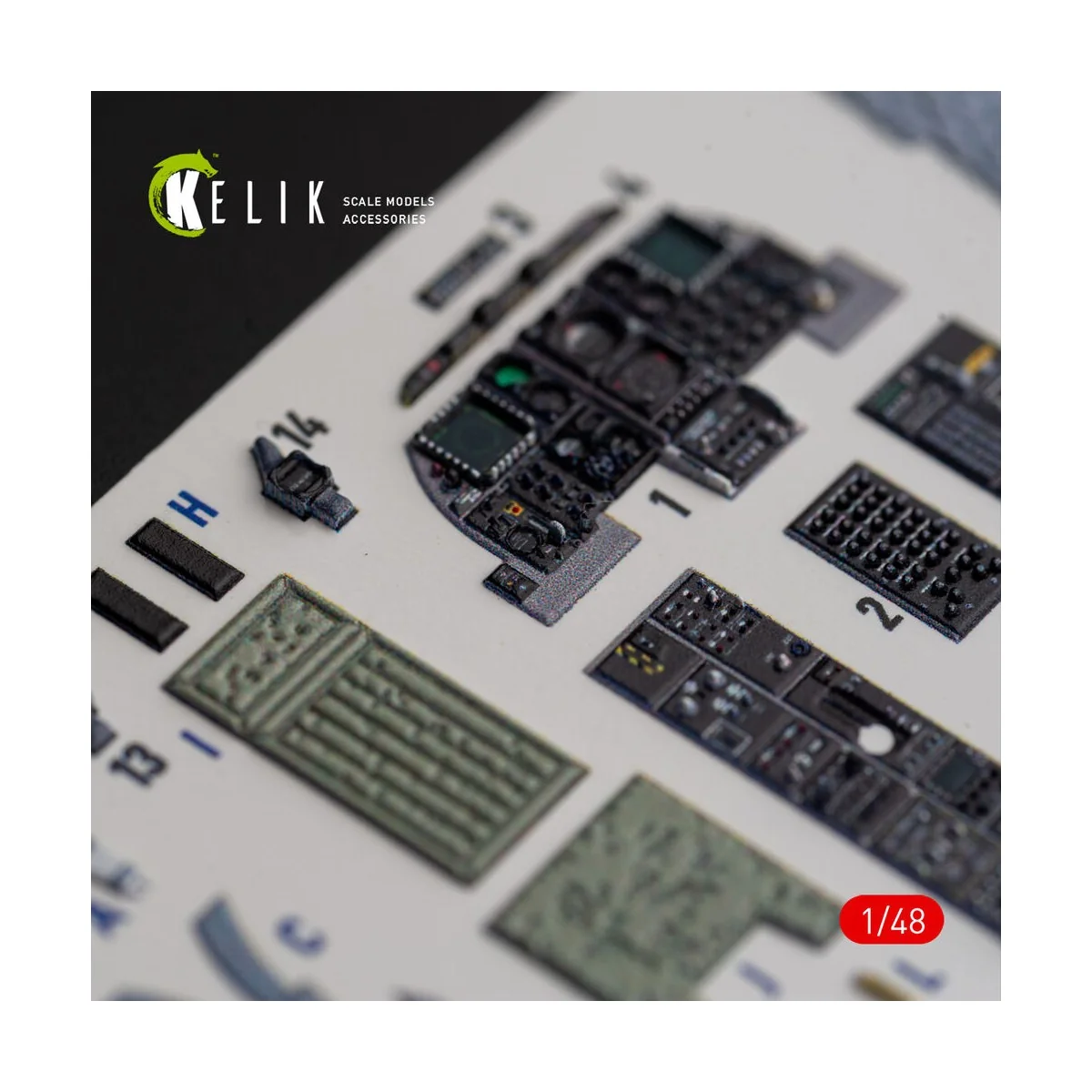 A-10C Thunderbolt II interior 3D decals for Italeri kit, 1/48 - Kel...