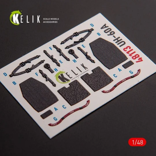 UH-60A Black Hawk - Type 1 interior 3D decals for ICM kit, 1/48 - K...