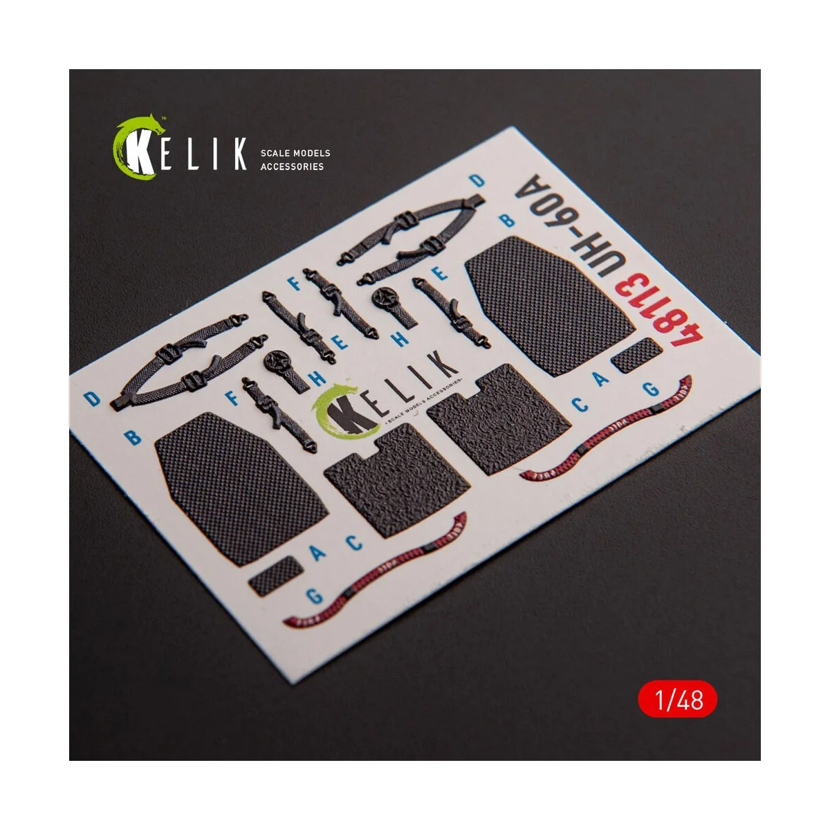 UH-60A Black Hawk - Type 1 interior 3D decals for ICM kit, 1/48 - K...