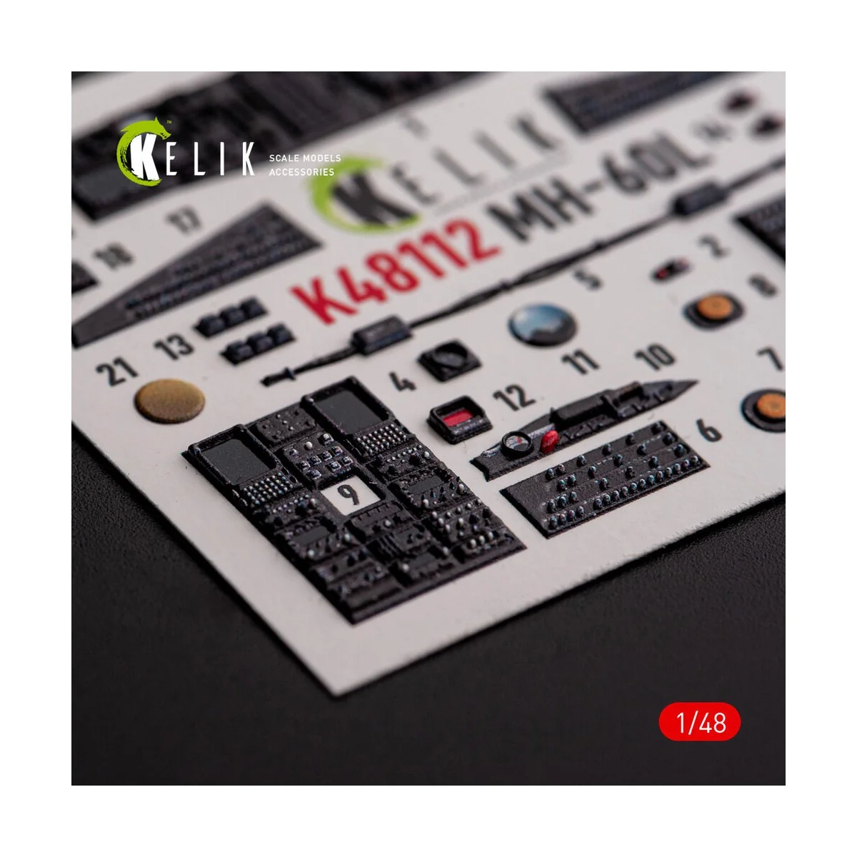 MH-60L Black Hawk - interior 3D decals for ICM kit, 1/48 - Kelik K4...