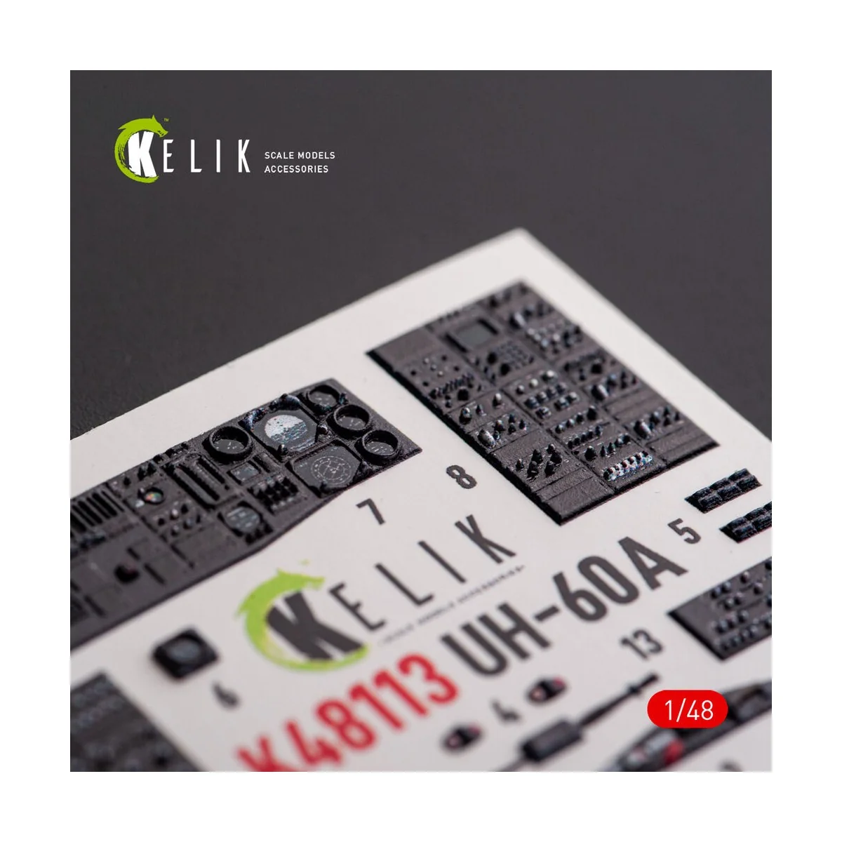 UH-60A Black Hawk - Type 1 interior 3D decals for ICM kit, 1/48 - K...