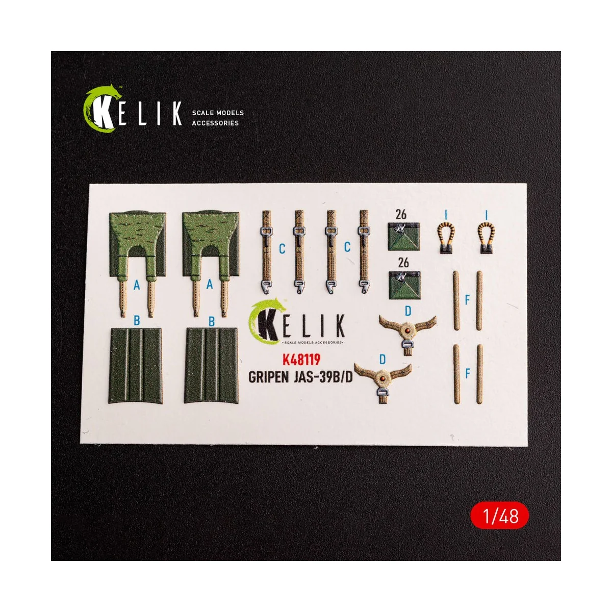 Jas-39 B/D - interior 3D decals for Zimi Model/KittyHawk kit kit, 1...