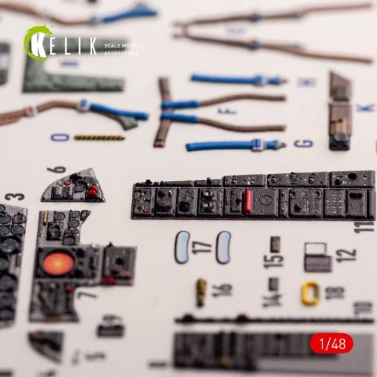 F-104G - interior 3D decals for Kinetic kit, 1/48 - Kelik K48120