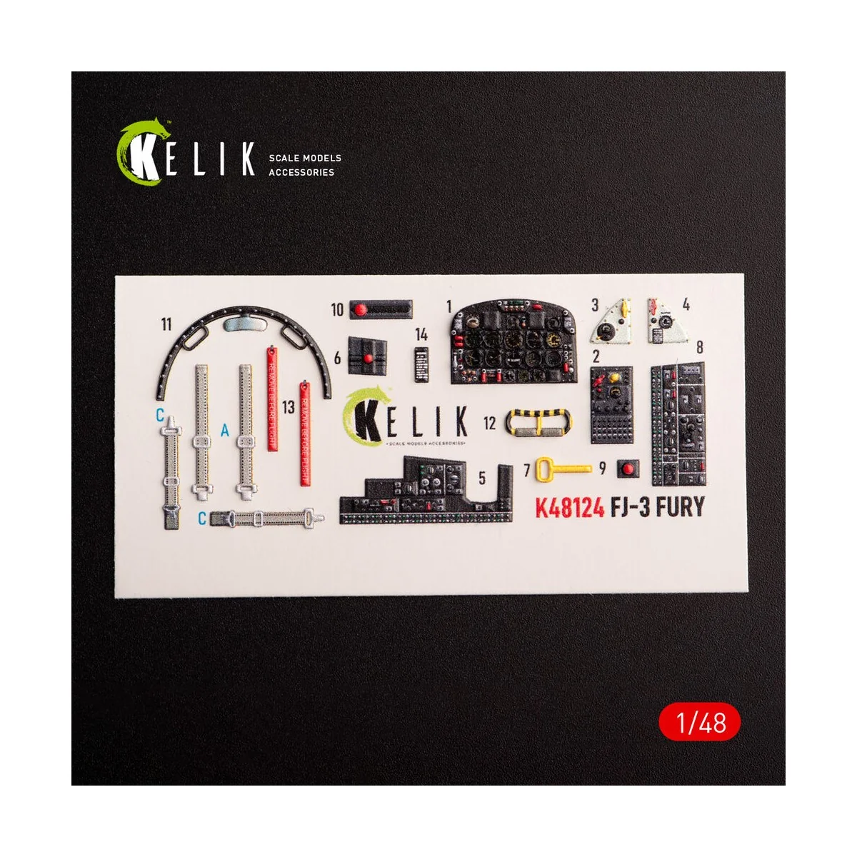FJ-3 - interior 3D decals for Zimi Model/KittyHawk kit kit, 1/48 - ...