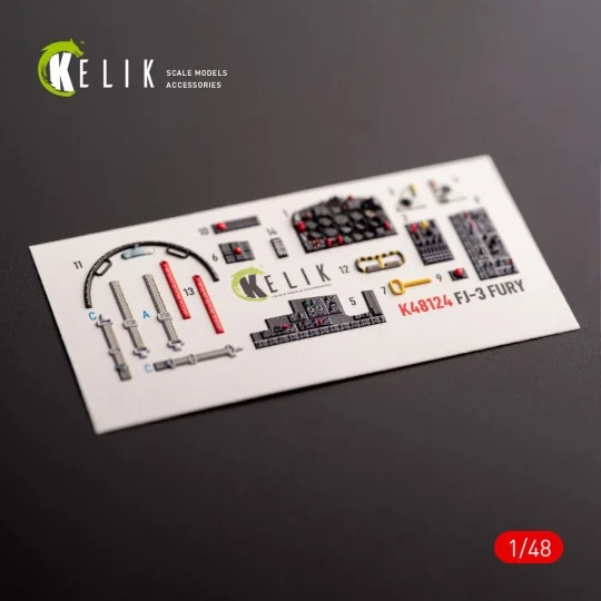 FJ-3 - interior 3D decals for Zimi Model/KittyHawk kit kit, 1/48 - ...