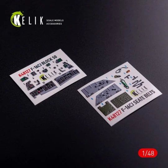 F-16CJ - interior 3D decals for Tamiya kit, 1/48 - Kelik K48127
