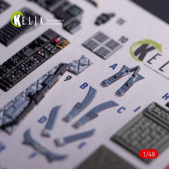 A-10A - interior 3D decals for Tamiya kit, 1/48 - Kelik K48132