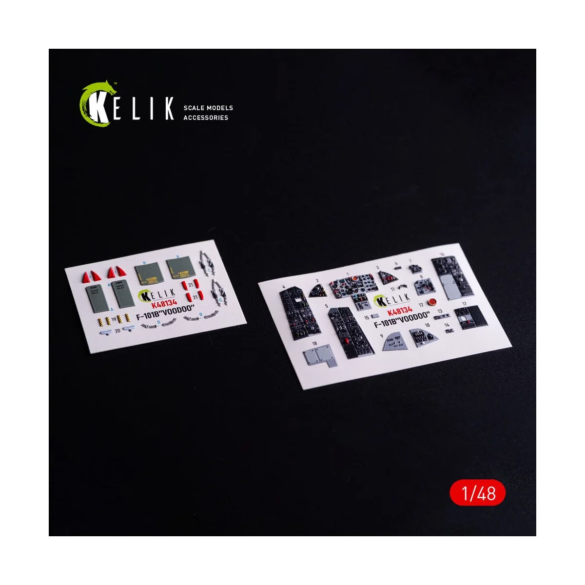 F-101B VooDoo - interior 3D decals for Zimi Model/KittyHawk kit, 1/...