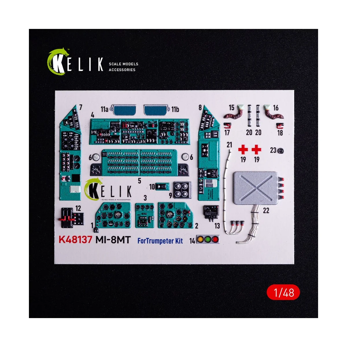Mi-8MT - interior 3D decals for Trumpeter kit, 1/48 - Kelik K48137