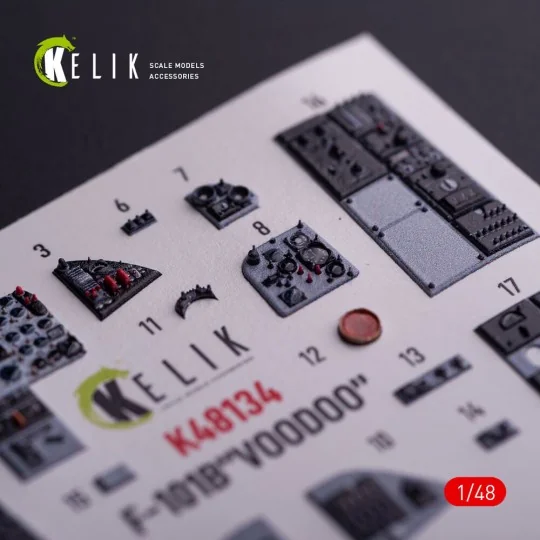 F-101B VooDoo - interior 3D decals for Zimi Model/KittyHawk kit, 1/...