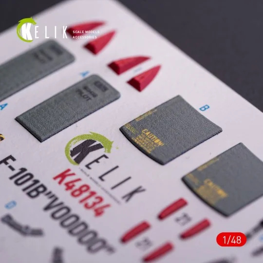 F-101B VooDoo - interior 3D decals for Zimi Model/KittyHawk kit, 1/...