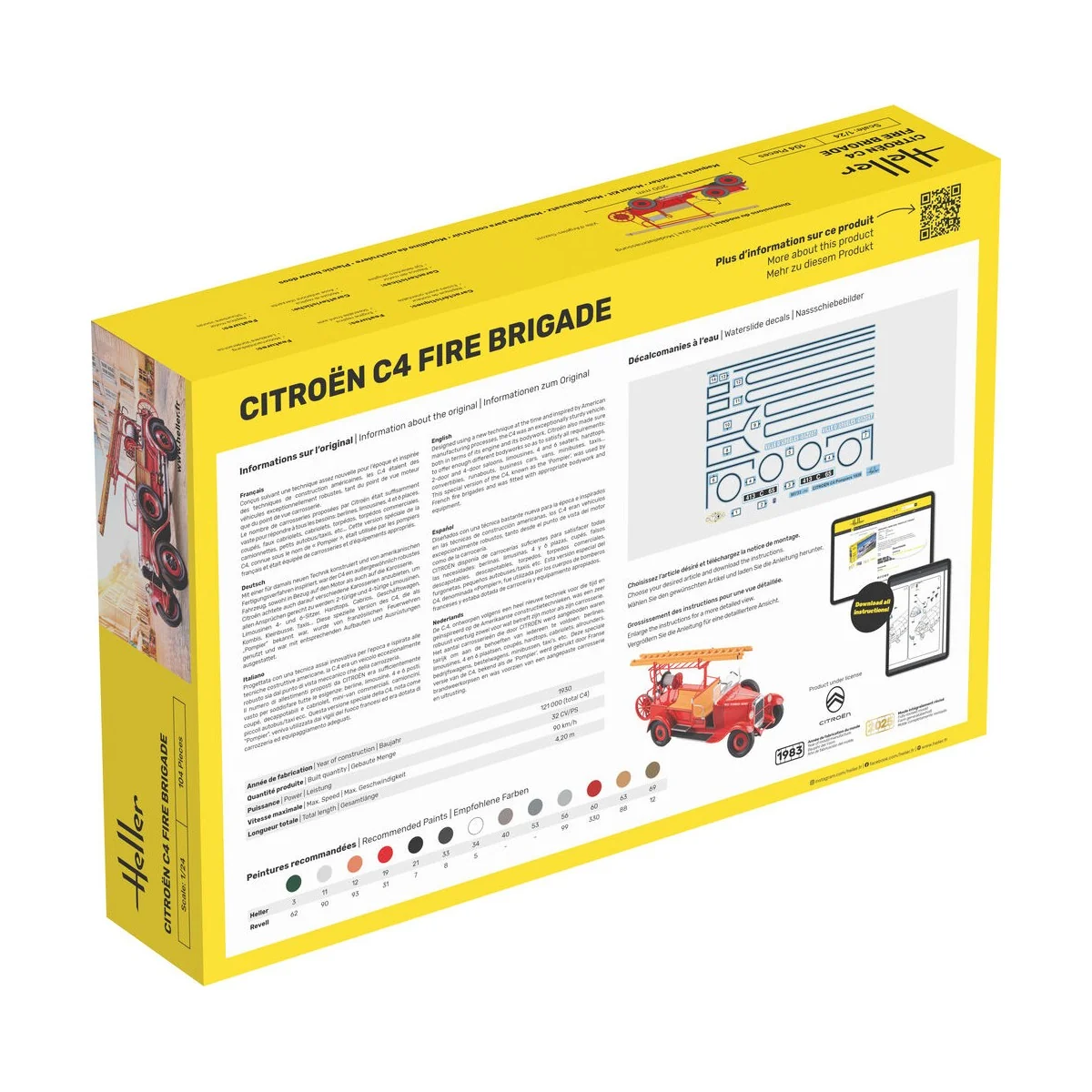 STARTER KIT Citroen C4 Fire Brigade, 1/24 - Heller 56733